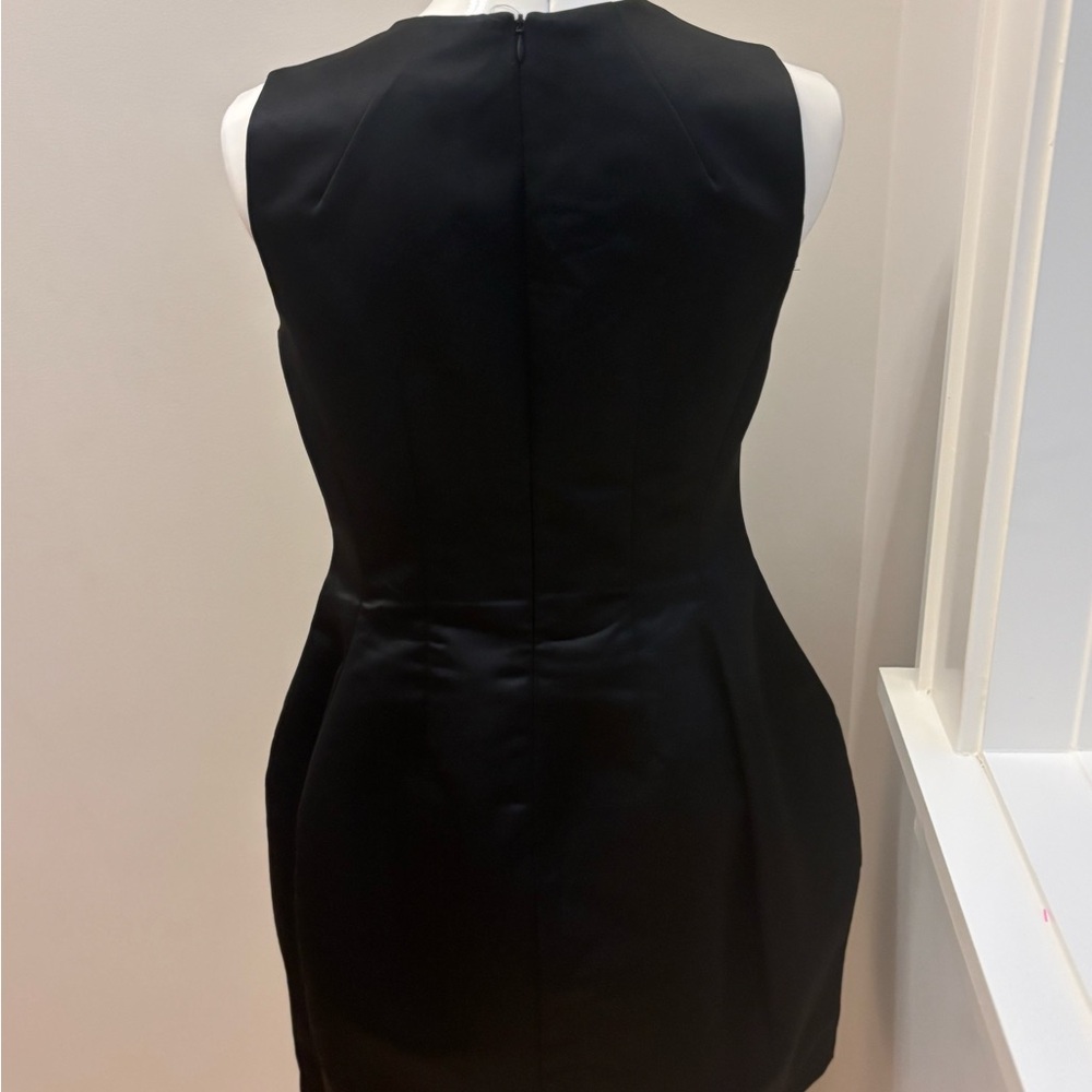 Zara Black Mini Dress with Embellished Neckline - Picture 5 of 6